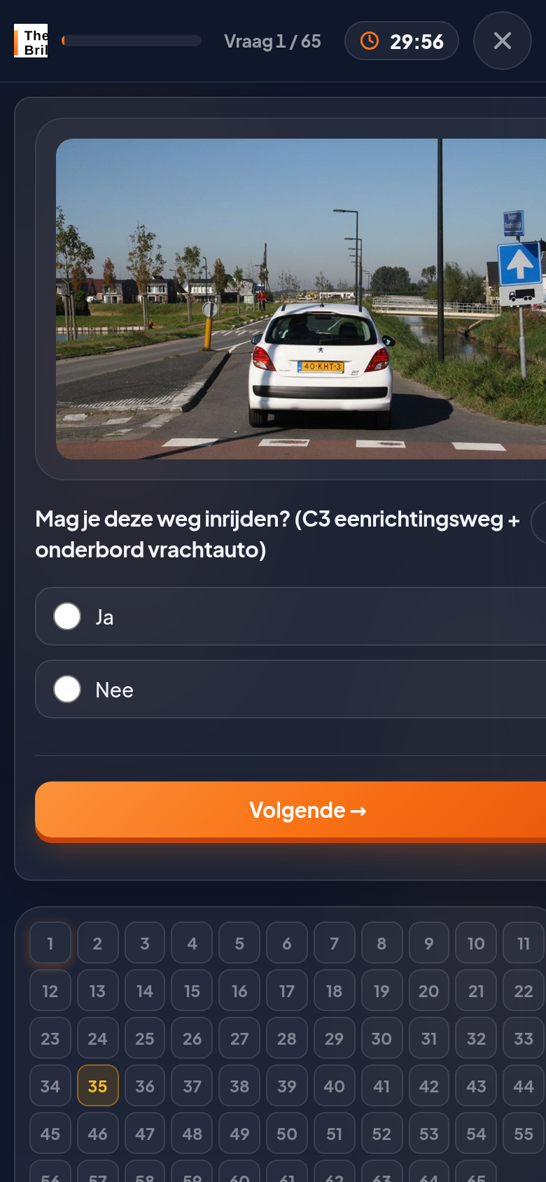 Echte CBR-vraag uit het oefenexamen